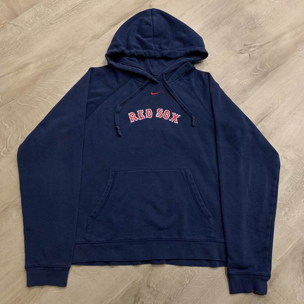 Vintage Y2K Nike Team MLB Boston Red Sox Hoodie Women's Medium M Center Swoosh